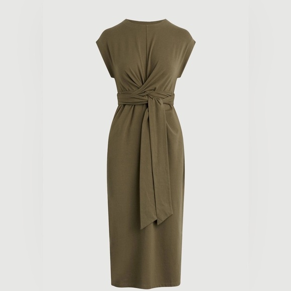 Modern Citizen Dresses & Skirts - Modern Citizen Fei Tie-Front Organic Cotton Dress - Size L NEW WITH TAGS